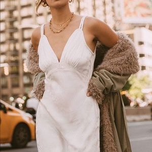 ISO Spell Rosalie Dress in White and/Peach